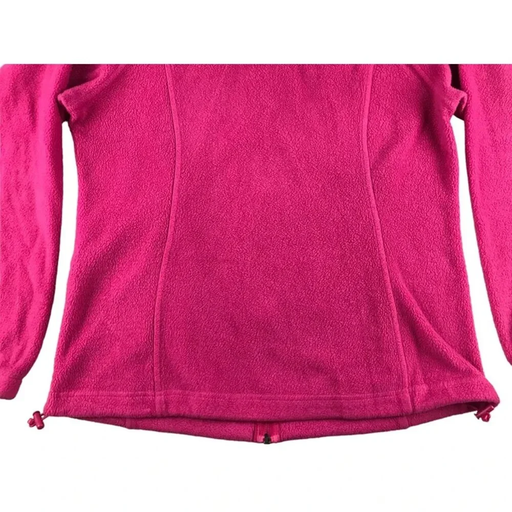 Columbia Womens‎ Fuchsia Long Sleeves Pocket Full Zip Fleece Jacket Size Medium